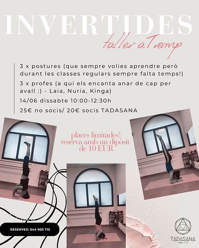 🔥Taller intermedi de *postures d'inversió en ioga*, TADASANA a Tremp!🔥

*Dissabte 14 de juny*
*de 10:00 a 12:30h*
Socis/socies TADASANA  *20 EUR* 
No socis/socies  *25 EUR*

Qui facilita: *Laia, Nuria i Kinga* - professores de ioga a qui els encanta anar de cap per avall :)

Quines són les nostres postures: *Baddha Hasta Sirsasana* (parada de cap), *Mukta Hasta Sirsasana* (parada de cap sobre trípode) i *Pincha Mayurasana* (parada de cap sobre els braços).

*Tens por de col•locar-te cap per avall?* Aquest taller és per a tu! Et guiarem pas a pas a través dels mètodes per invertir al teu propi ritme.

WhatsApp/Telegram: *644 905 715*

‼️ La política de cancel·lació:‼️

Quan ens contactis, et direm si qualifiques per al taller i et demanarem que paguis 10 EUR d'avançament. Això assegura la teva reserva. Si cancel·les fins a una setmana abans del taller (6 de juny), et retornarem els diners. Si cancel·les després d'aquesta data, perdràs el dipòsit (a menys que trobis una altra persona que ocupi el teu lloc).