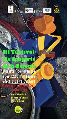 🎶🎷🎸 El jazz experimental arriba a #Sort de la mà del III Festival Els Concerts de la Baronia amb Itziar Mendival Trio, aquest dissabte, dia de Tots Sants, a les 12 del migdia al Cinema-Teatre, entrada gratuïta! https://sort.cat/esdeveniments/concert-itziar-mendivil-jazz-trio/