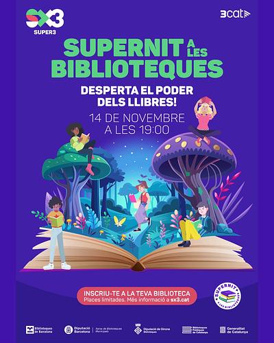 🌌 Arriba la Supernit a les biblioteques! Divendres vinent, 14 de novembre, a les 7 de la tarda, us esperem per despertar el poder dels llibres! ✨📚 

👉🏻 Més informació i inscripcions a https://bibliosort.cat/esdeveniments/supernit-biblioteques/

❗️Atenció, aforament limitat! La inscripció serà obligatòria per participar a l'activitat