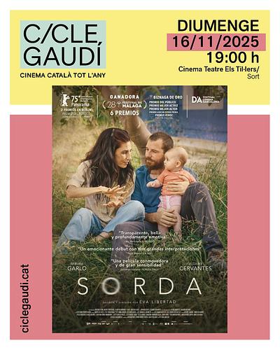 🎞️ Torna el #CicleGaudí amb "Sorda", un clam a la diversitat i la inclusió dins i fora de la pantalla amb la maternitat i les divergències entre el món sord i el món oient com a teló de fons

📅 Diumenge 16/11, a les 7 de la tarda (19h)
ℹ️ més info i venda d'entrades https://sort.cat/esdeveniments/cicle-gaudi-sorda/