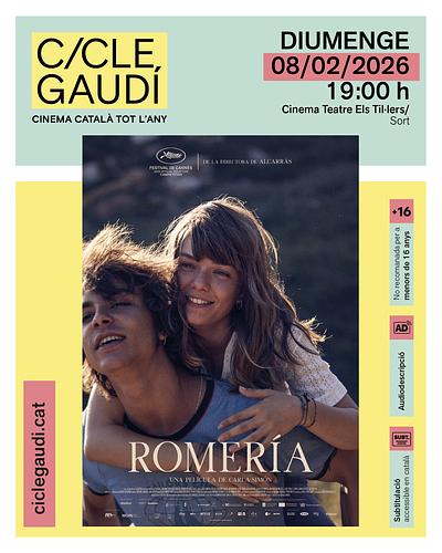 Arriba al #CicleGaudí el gran èxit cinematogràfic dels darrers mesos, una intensa història d'amor a l'Espanya dels anys 80, un període d'alliberament i experimentació marcat per les drogues i la SIDA

🎥 Amb "Romería" la directora Carla Simón tanca la trilogia de la memòria iniciada amb "Estiu 1993" i "Alcarràs"

📆 Aquest diumenge, 8 de febrer, a les 7 de la tarda (19h), al Cinema-Teatre Els Til·lers de Sort 

ℹ️ +info i venda d'entrades https://sort.cat/esdeveniments/cicle-gaudi-romeria/