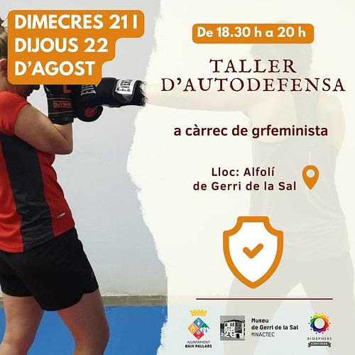 Aquesta setmana estarem a Gerri fent un taller d'autodefensa feminista per a totes aquelles dones i persones del col·lectiu LGTBIQ que s'hi vulguin apuntar! Serà un taller d'iniciació on compartir, entrenar i passar-ho bé!