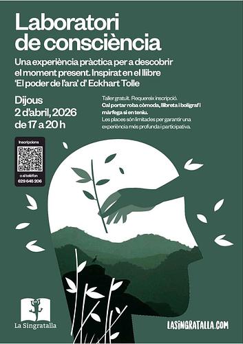 Si no pots decidir com reaccionar
i la teva ment ho fa per tu…

no ets lliure.
Ets esclau de la ment.

Hi ha una altra manera de viure.

Aquest event és una oportunitat per començar a descobrir-la.

Dijous 2 d’abril
17–20 h
La Singratalla
Activitat gratuïta · places limitades

Si això t’ha tocat… vine.

📞 629 645 206