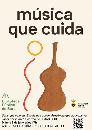 🔊 Sons que calmen
🫶 Espais que obren
🫂 Presència que acompanya
🎵 Música que cuida...

📝 No us perdeu el taller per infants a càrrec de Dimas Cor aquest dilluns a les 17h, activitat gratuïta amb inscripció prèvia i límit de places, afanyeu-vos! 

ℹ️ +info i inscripcions https://bibliosort.cat/esdeveniments/taller-musica-que-cuida/